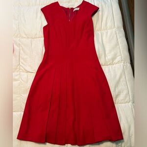 Calvin Klein Bold Red Asymmetrical Dress